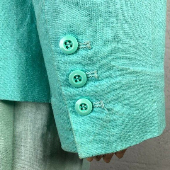 Chadwicks of Boston Women's Teal Suit Dress Style 60443SEAGL Size 16 Balzer sz14 - Picture 6 of 12